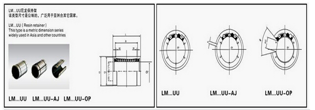 THK IKO AJ Wellen-lineare Bewegungs-Lager-lange Art Lager der Marken-Minigrößen-LM13UU 1