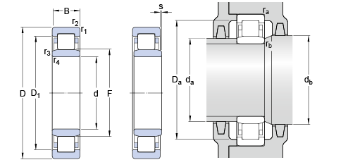Reihen-Zylinderrollenlager ECP NU-2216 einzelnes für Drehmaschine-/Luftkompressor-Nylon-Käfig 0