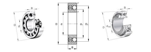 Reihen-phenoplastischer Käfig der Miniatur-1029 doppelte der Pendelkugellager-ETN9 1