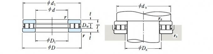 Messingkäfig-Zylinderrollenlager-einzelner Reihen-Chromstahl 0