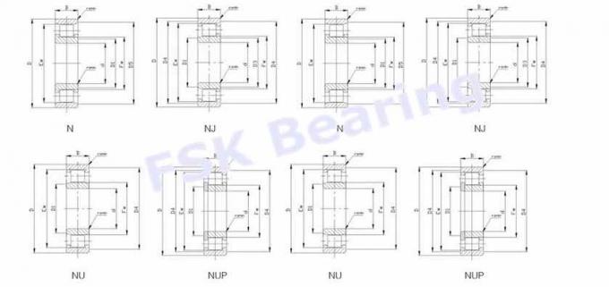 Zylinderrollenlager-Kurzschluss-Rollen-einzelne Reihe der Präzisions-N215 0