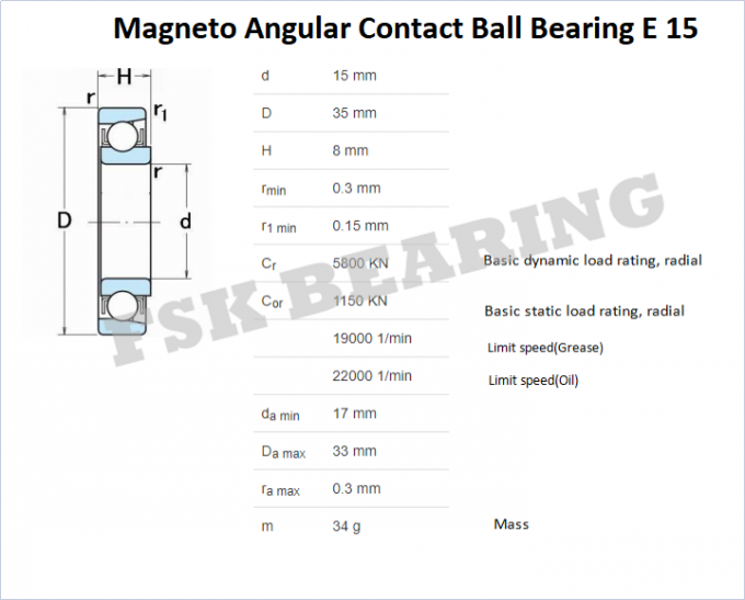 Kontakt-Kugellager der magnetelektrischen Maschine E 15 eckiges für Graviermaschine-Messingkäfig 0