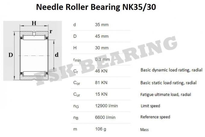 Nadel-Lager NK 35/30 TAF 354530 ohne Innner Ring Small Clearance 1