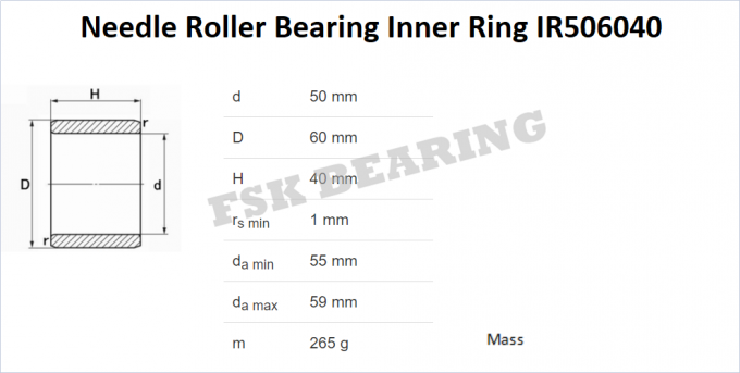 Chromstahl-Bush-Ärmel Thicked IR506040 IR556025 IR556035 innerer Ring For Needle Roller Bearing Gcr15 0